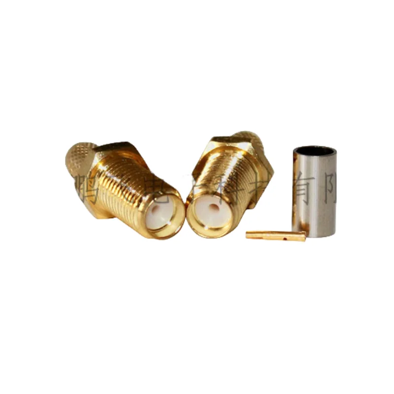 product sma c ky3 rf coaxial connector full copper gold plated straight female sma connector crimp rg58 cable assembly-1