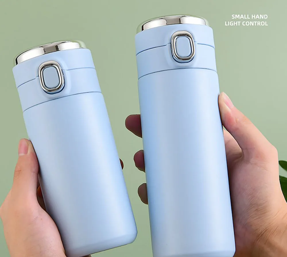 led digital temperature display custom logo smart stainless steel water bottle