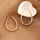 Drop Earrings Geometric Metal Glossy Surface Water Drop Earrings Personality Fashion Creative Earrings