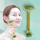 Jade Real Jade Roller Custom Logo Natural Jade Beauty Roller Pink Rose Quartz Jade Face Roller