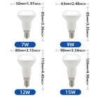 E27 High Efficiency PBT In Plastic Light 7W 9W 12W 15W R Type E27 Led Light Bulb B22 E14 Customized