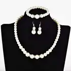 Pearl Necklace Factory Gorgeous Classic Shambhala Wedding Pearl Necklace Set Jewelry Wedding