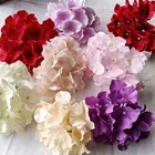 Flower Wedding High Quality White Silk 18CM Single Artificial Hydrangea Flower Head For Wedding Decoration