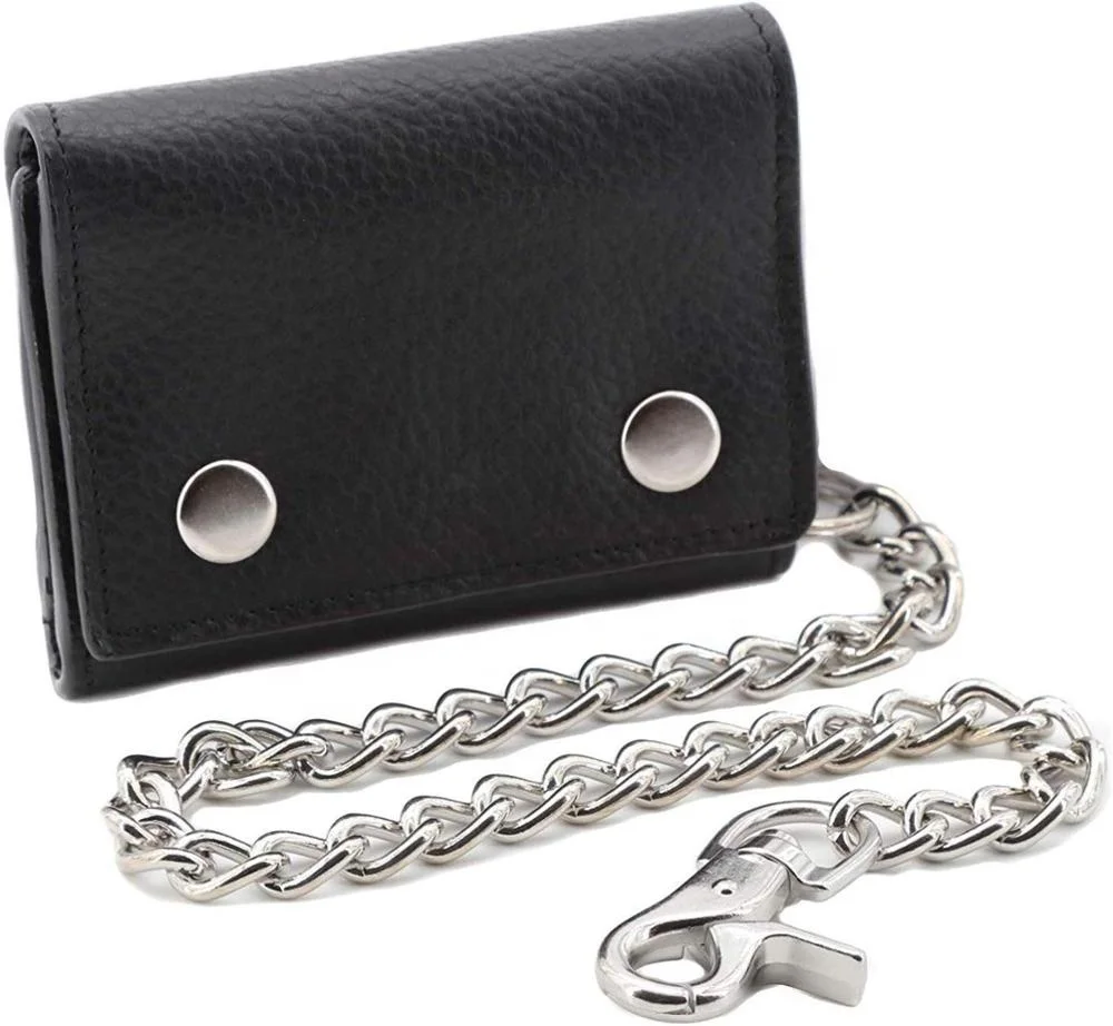 Cartera Hombre Cremallera Piel Cartera RFID Ultradelgada Con