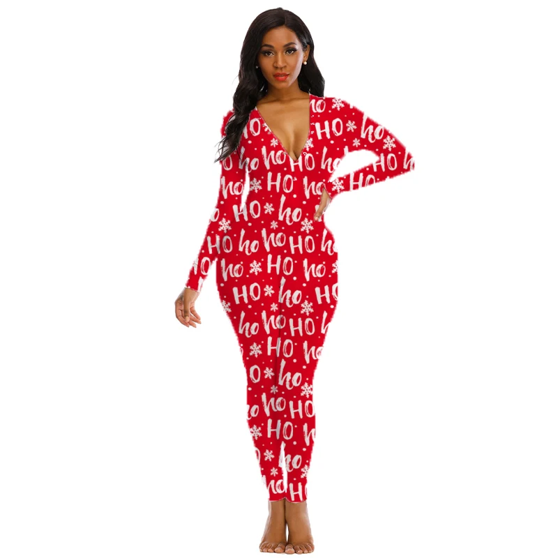 2023 Xmas Pjs Red Hoho Sexy Lady Christmas Pajamas Onesie With Socks Christmas  Pyjamas Sexy Lady Christmas Onesie For Women Buy Onesie For | islamiyyat.com