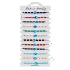 Beads Charms 12pcs/set Bohemian Turkish Devil Eyes Beads Adjustable Designer Charms For Diy Bracelet Set