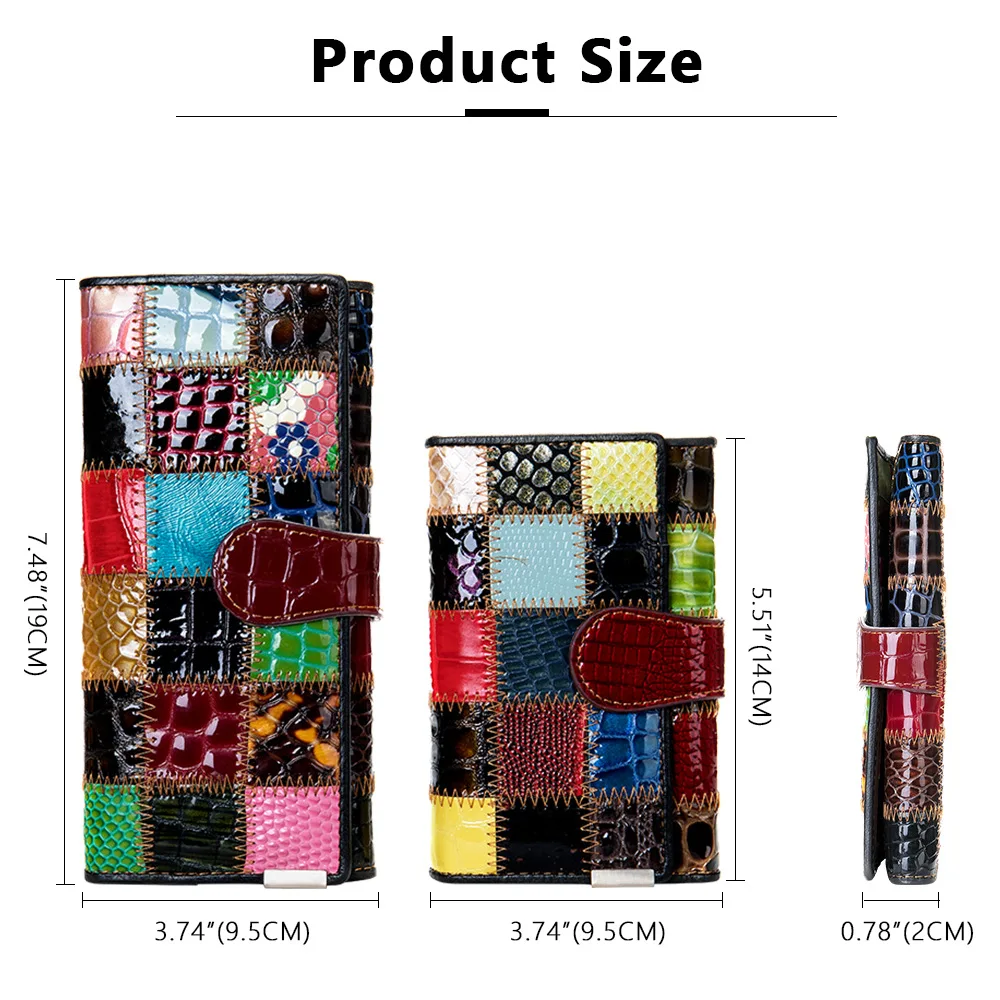 New stitching style purse for women luxury genuine leather color snake pattern clutch bag large capacity multi-function wallet_36