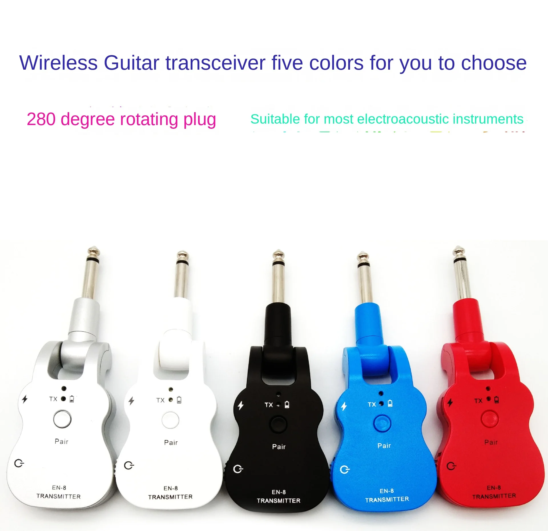 Wireless Guitar Transmitter And Receiver Uhf Rechargeable Audio Guitar Wireless System For