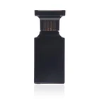 Perfume Bottle Luxury Perfume Bottle 50 ML Rectangle Empty Black Red Blue Elegant Black Perfume Crimp Spray Glass Bottle