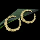 Hoop Retro 14K 18K Plated Brass Custom Name Bamboo Xoxo Hoop Earrings