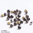 Rhinestone Jingxin Nail Rhinestone Green Protein Color Glass Crystal Round Pointed Boottom Rhinestone