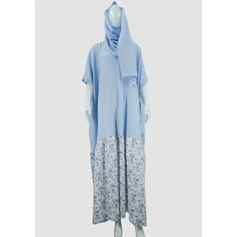 2025 Summer New Light Blue Shirt Dress Women's French Style Irregular Pieced Fishtail Hem Elegant Youthful Casual Maxi Dress details