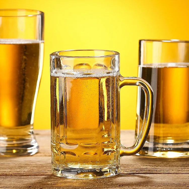 Beer mugs wholesale 500ml 24oz high white quality beer glass mugs with handle beer steins and soft drinks Beer mugs wholesale 500ml 24oz high white quality beer glass mugs with handle beer steins and soft drinks