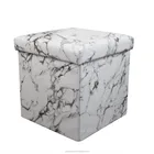 Storage Box Foldable Storage Ottoman Marble Like High Quality Small Multi Foldable Sitting Storage Ottoman Stool Box