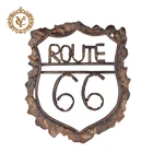 USA Route 66 Metal Plate Road 66 Wall Hanging Art Welcome Wall Decor