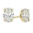 Stud Earring Gemnel Minimalist Gold Plated Jewelry 925 Silver Diamond Stud Earring