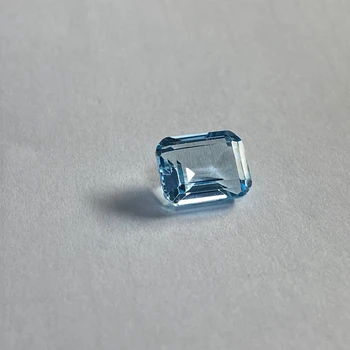 Octagon Emerald cut sky blue topaz color natural blue sapphire gemstone for Jewelry