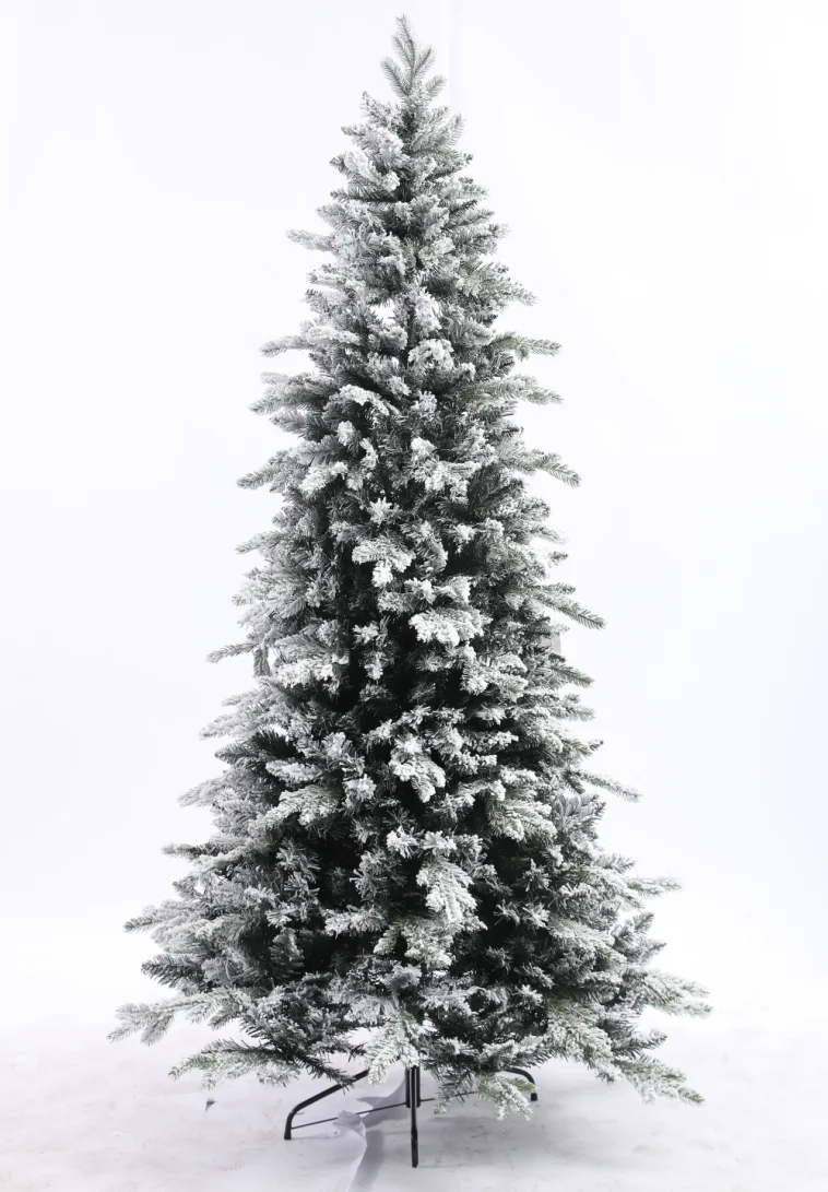 China Wholesale Pine Needle Christmas Tree Nice Natural Green & White Snow for Festival Celebration Decorations details