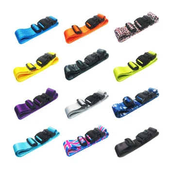 Wholesale Fashion Multi Colors Adjustable Heavy Duty Travel Luggage Strap With Plastic Buckle