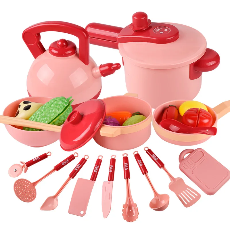 16Pcs Kitchen Toys, Play Kitchen Accessories Kids Kitchen Pretend Play Toys for Toddler Children Birthday Gift