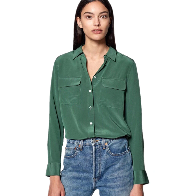 Blusa De Manga Larga Verde Militar Para Mujer,Modelos De Seda  Personalizados De Lujo,Para Oficina - Buy Blusa De Seda Modelos,Ejército Verde  Blusa Mujer,De Manga Larga De Mujer Blusa De Oficina Product on