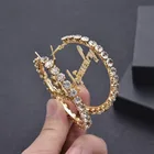 Diamond Earrings Custom Diamond Personalized Name 18k Gold Plate Hoop Earrings Women 2021
