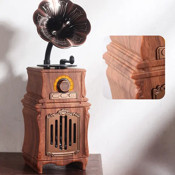 Hot Selling Vintage Horn-Style Bluetooth Speaker - Classic Gramophone Design A Nostalgic Melody, Modern Sound!