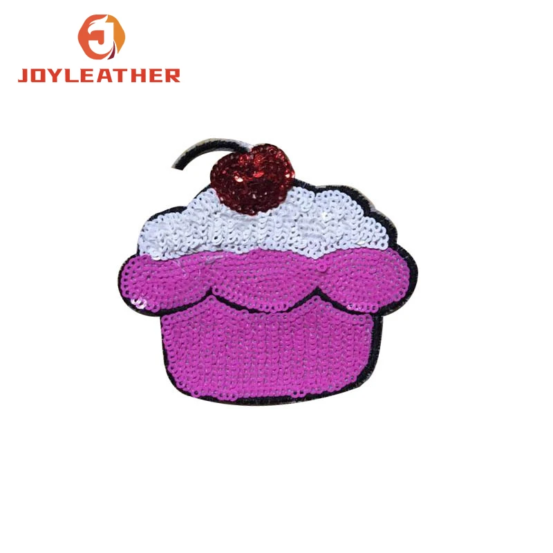 Wholesale Ice-cream Fashion Wholesale Cake Clothing DIY Children's Clothes Iron On Sequin Patches