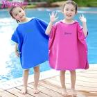 Boys Children's Portable Travel Hooded Cloak Bathrobe Bath Towel For Boys And Girls