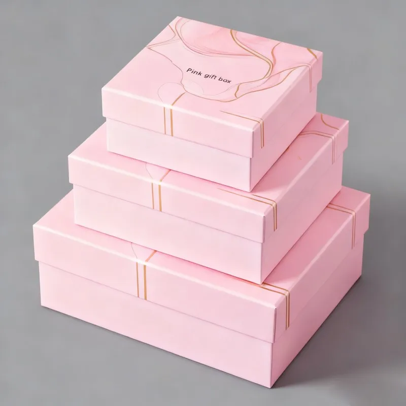 product hot sale delicate necklaces bracelets paper box soy ink pink deluxe gift box for jewelry factory direct matte rings earrings box-5