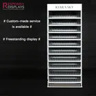 Polish Display Nails Display Promotion Custom Wholesales 10 Shelves Metal Floor Nail Polish Display Stand Rack Trays
