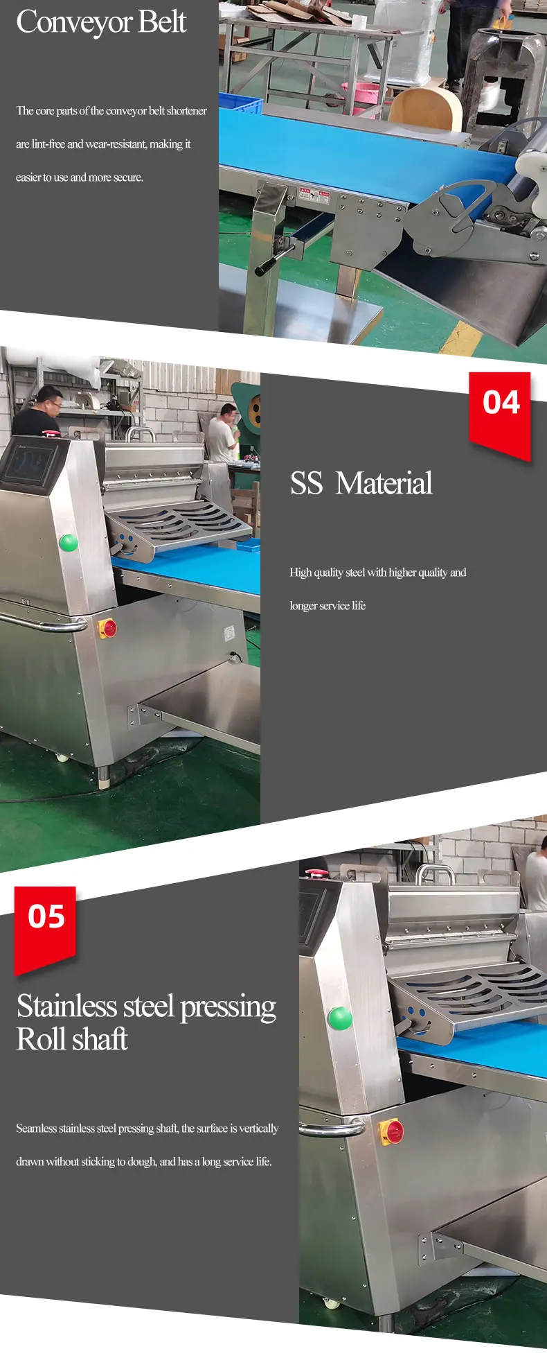 Hot Selling Electric Industrial Dough Sheeting Dough Roller Machine factory