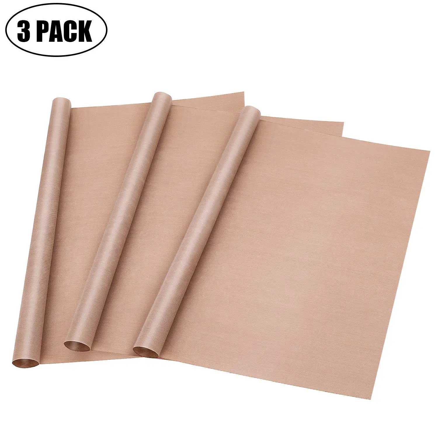 3 Pack Teflon Transfer Sheets for Heat Press Non Stick Reusable Craft Paper Mat 