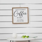 Decoration Hanging Wooden Sign Custom Novelty Coffee Rustic Home Decoration Hanging Wood Sign