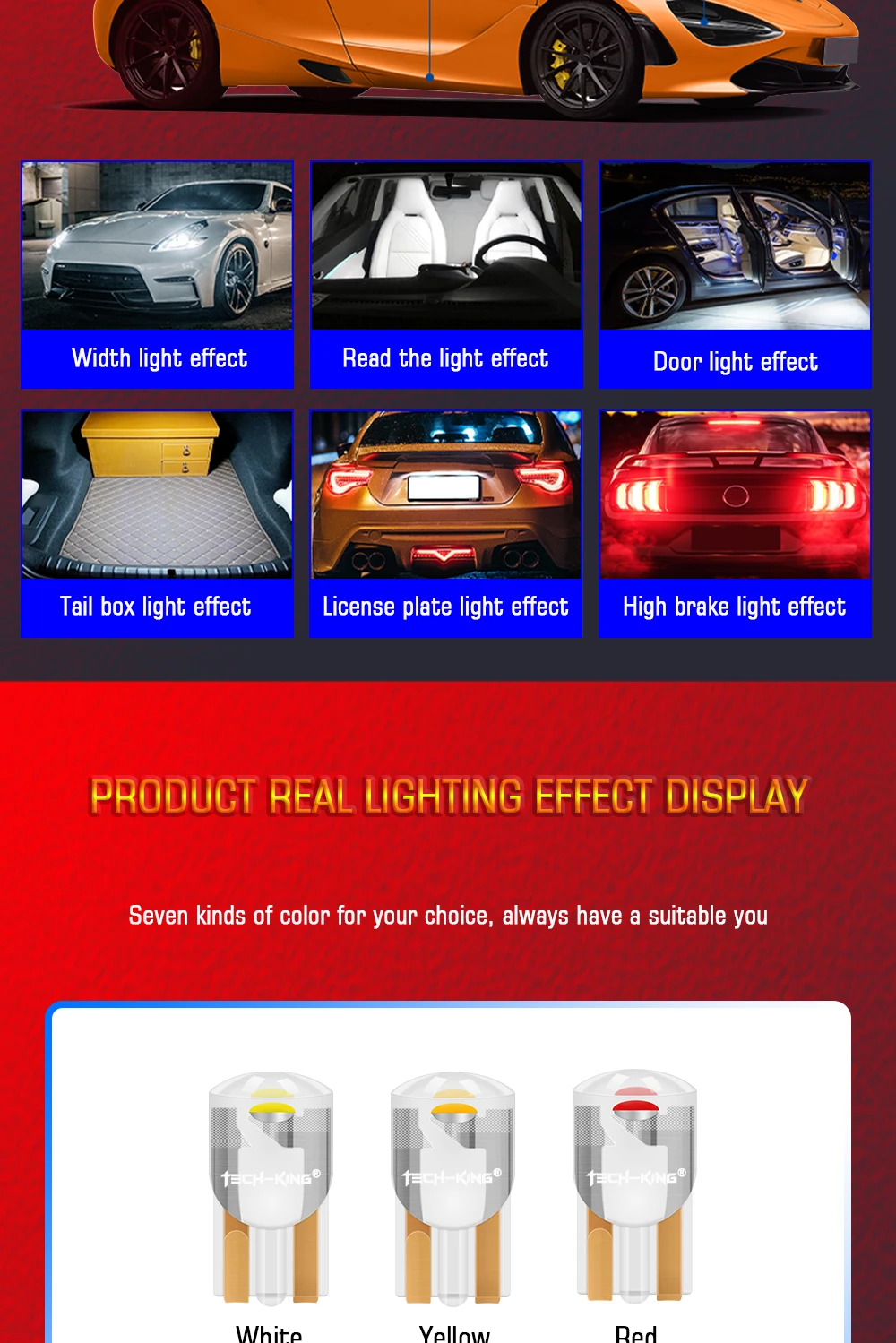 New style Automobile accessories acrylic fully transparent LED car lamp T10 width COB car bulb fitting signal light for cars
