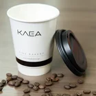Good price custom printed double wall paper cup with lids for hot drink