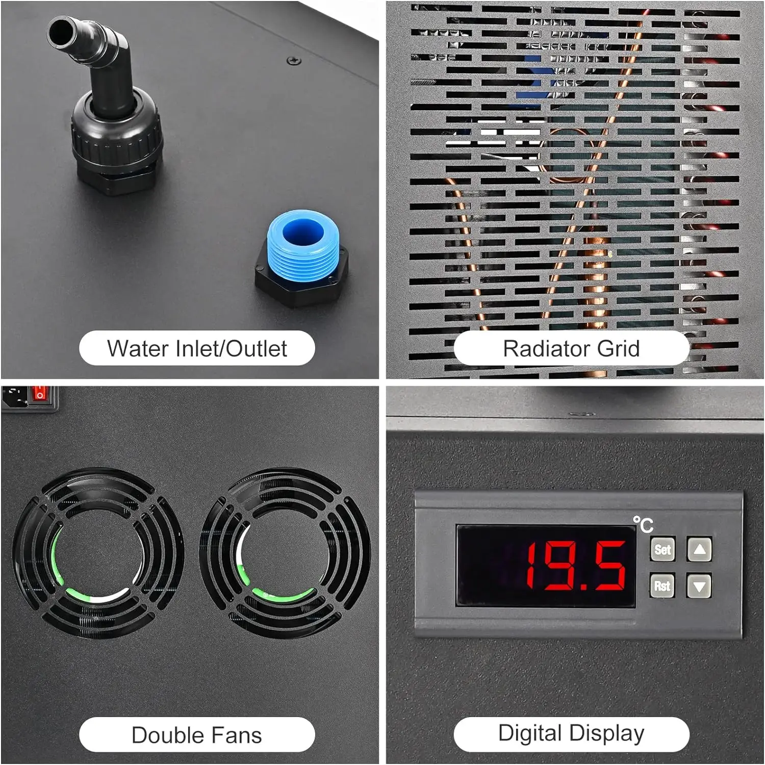 Hydroponic Water Chiller, 110v, 40F - detail 14