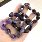 Jewelry Bracelet Natural Quartz Amethyst Heals Inspirational Sapphire Purple Oval Luxury Jewelry Bracelet