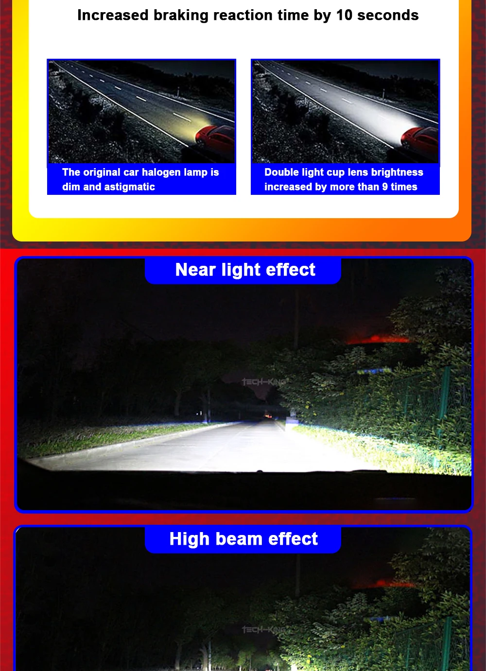 Car headlamp system bi led projector lens 3-inch double beam projection lens 126W double lamp cup LED projection lens headlights
