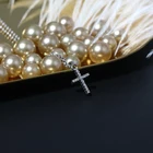 Silver Silversilver Hot Fashion 925 Sterling Silver Classal Creative Religious Cross Necklace For Ladies