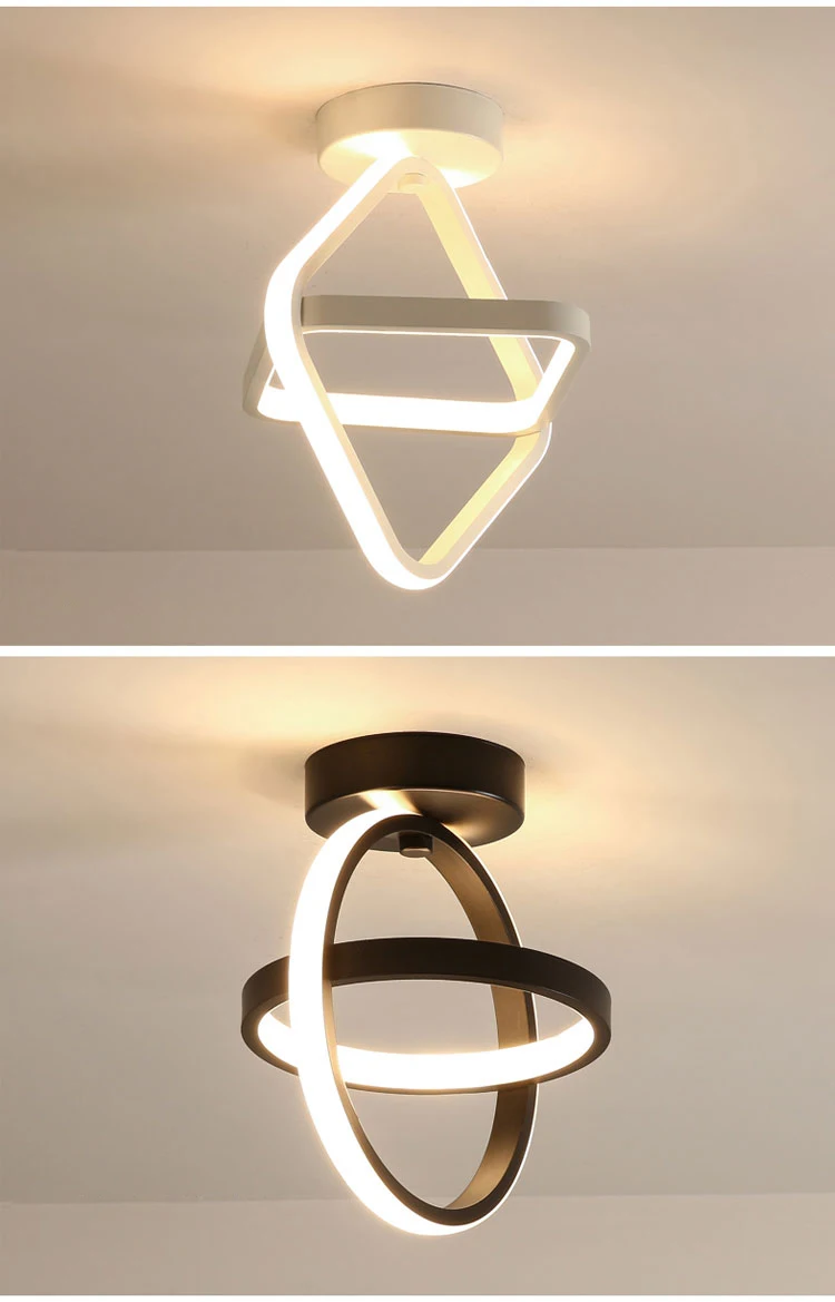 Nordic LED Aisle Light Round Square Ceiling Lamp Cloakroom Corridor Balcony Foyer Ceiling Lights Decoration Home Luminaire