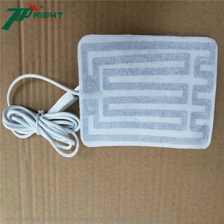 5V Portable usb heating sheet warm hand mouse pad carbon fiber heating pad 