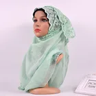 Lace Scarf Fashion Hot Seller Lace Hot Drill Scarf Women's Cotton Fashion Versatile Shawl Muslim Headscarf