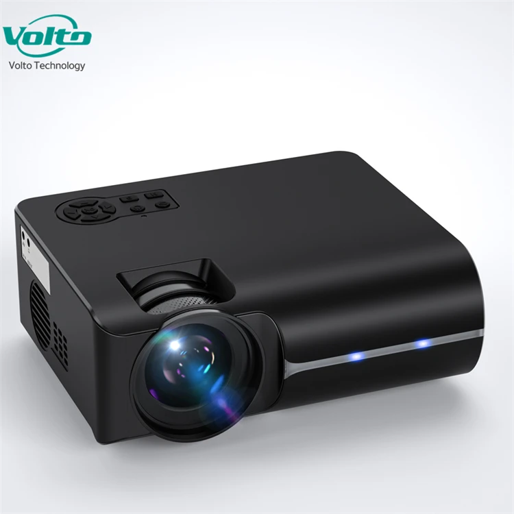 4K mini portable home theater customized logo mini projector 1080p HD TV game video projector with holder and HD cable