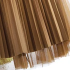 Skirt Long 2021 Ladies's Half Skirt Elastic High Waist Reversible Pleated Long Skirt Tulle Skirt