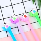 Pens Kids Pens Wholesale Promotional Cute Cartoon Character Head Silicon Gel Pens For Kids