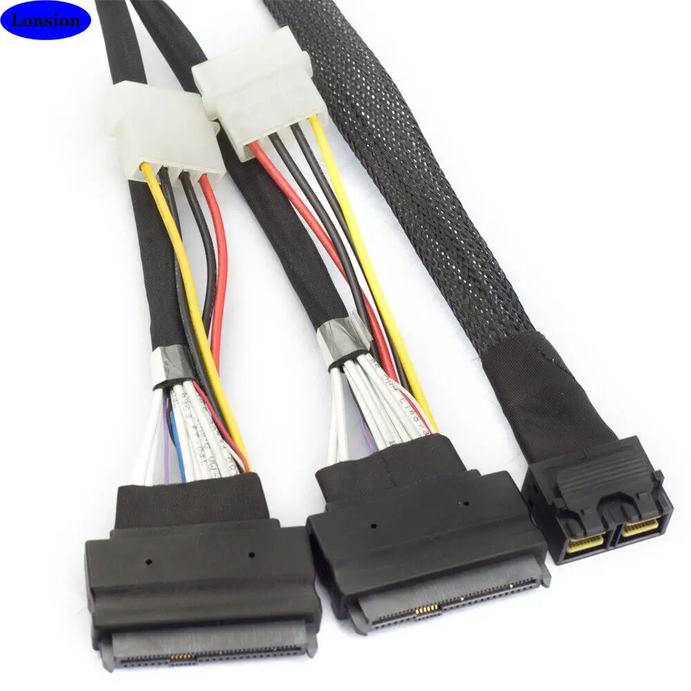 2 Ports Mini Sas Sff 8643 4i To 2 Ports Sas Sff 8639 With Power Server 2-ports-mini-sas-sff-8643-4i-to-2-ports-sas-sff-8639-with-power-server