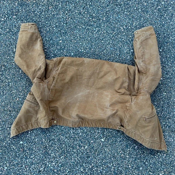 Manufacturer Custom Patch Embroidery logo Cotton Twill Denim Canvas Vintage Wash Rhinestone Cotton Jacket for Men factory