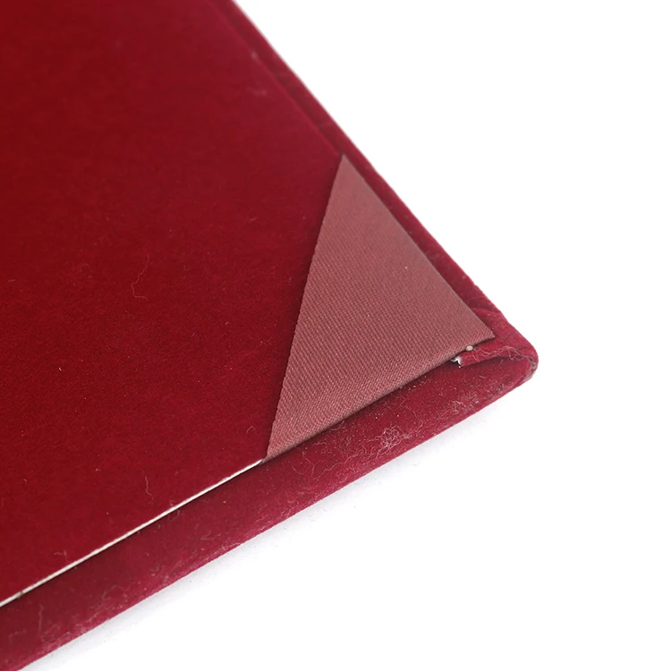 Mondon Custom Maroon A4 Velvet A3/A5 Diploma Cover Graduation Certificate Holder Folder with Sliver Foil Logo manufacture