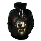 Hoodies Unisex Hoodie Custom Quality 3d Printed Wolf Hoodies Sweatshirts Longline Street Style Pullover Unisex Hoodie